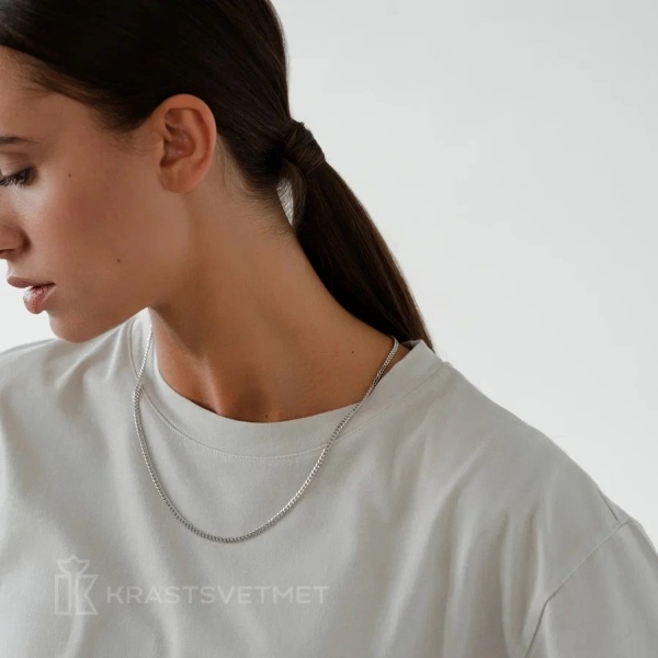 Цепь из серебра 925, плетение «Панцирь»